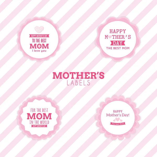 Mother Day labels — Stock Vector