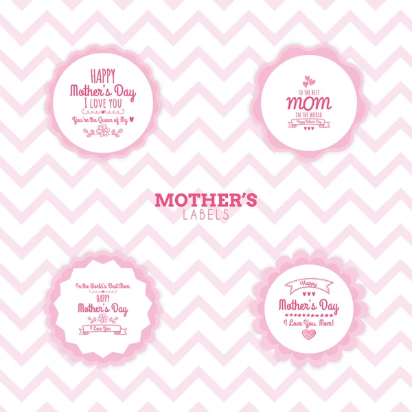 Mother Day labels — Stock Vector