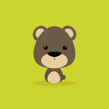 Sevimli çizgi film vahşi ayı