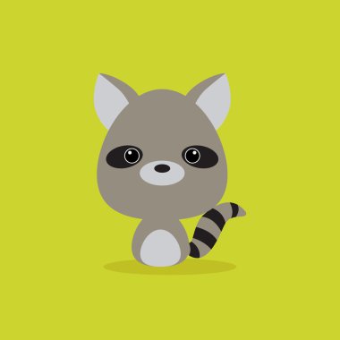 Sevimli çizgi film vahşi Rakun