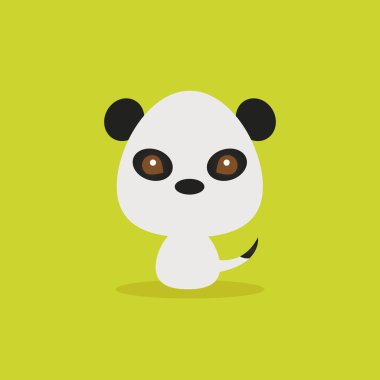 Sevimli çizgi film vahşi panda