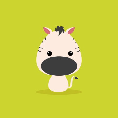 Sevimli çizgi film vahşi zebra