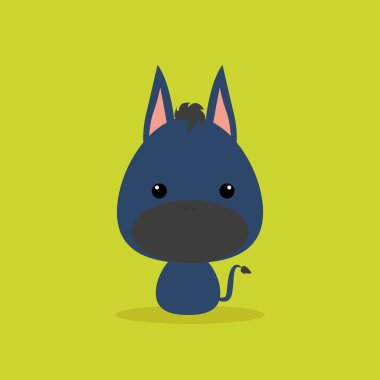 Sevimli çizgi film vahşi eşek