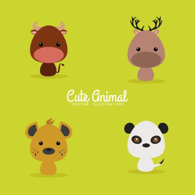 Sevimli çizgi vahşi hayvan