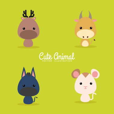 Sevimli çizgi vahşi hayvan