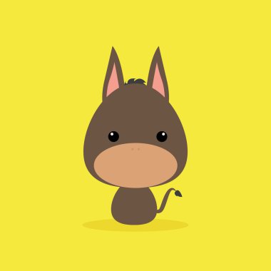 Sevimli çizgi film vahşi eşek