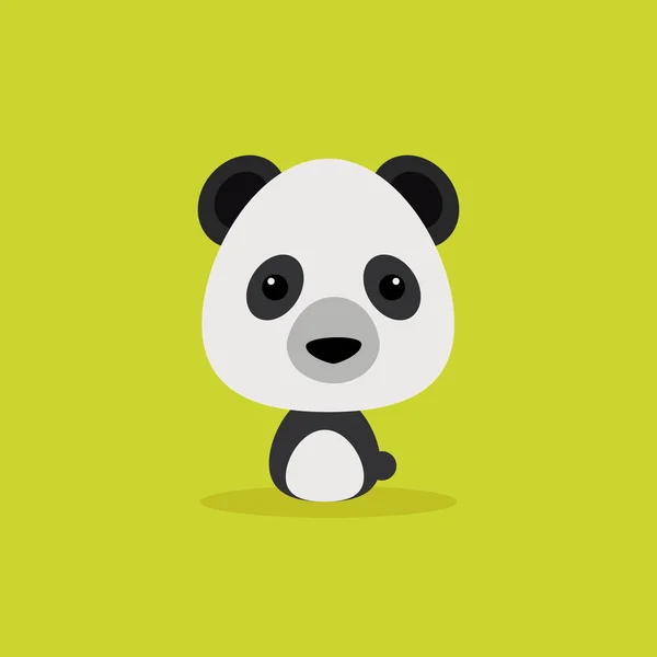 可爱的卡通野生熊猫 — 图库矢量图片