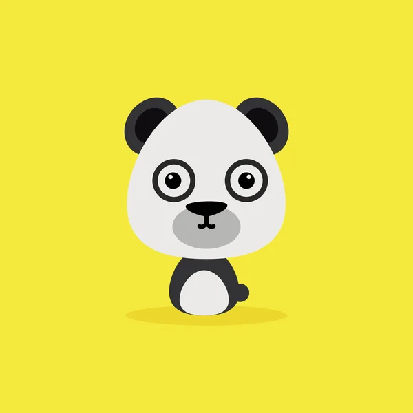 Słodkie panda Cartoon dziki — Wektor stockowy