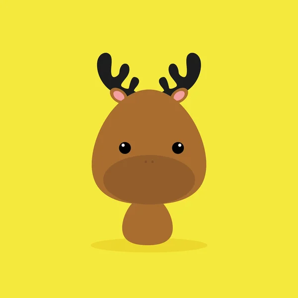 Cute Cartoon Wild deer — Stock Vector