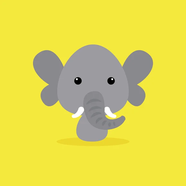 Mignon dessin animé éléphant sauvage — Image vectorielle