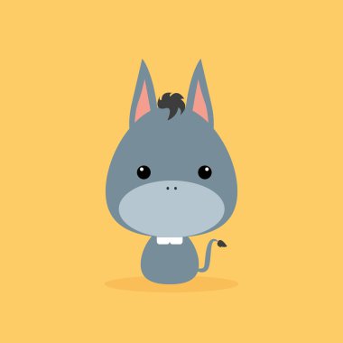 Sevimli çizgi film vahşi eşek