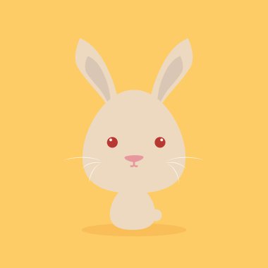 Sevimli çizgi film yabani tavşan