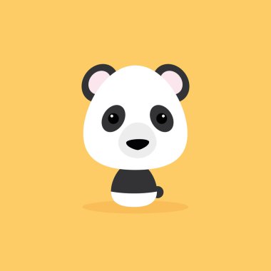 Sevimli çizgi film vahşi panda