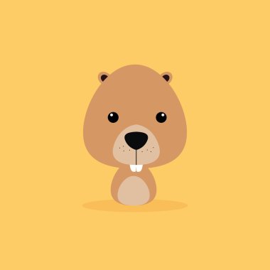 Sevimli çizgi film vahşi kunduz