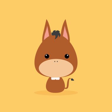 Sevimli çizgi film vahşi eşek