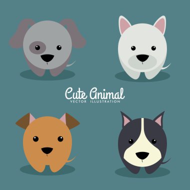 Tatlı çizgi film köpekleri.