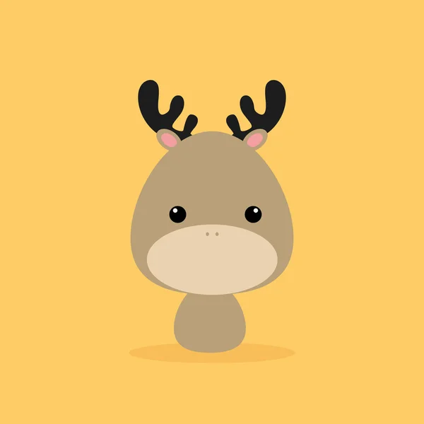 Roztomilý kreslený jeleni — Stockový vektor