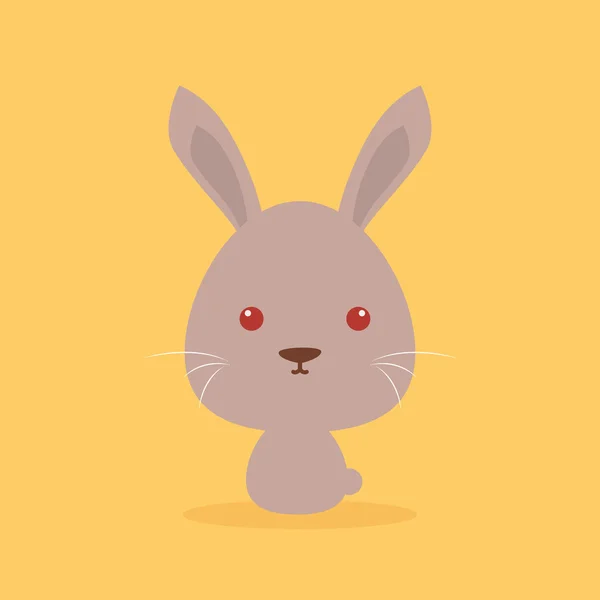 Ładny królik dziki kreskówka — Wektor stockowy