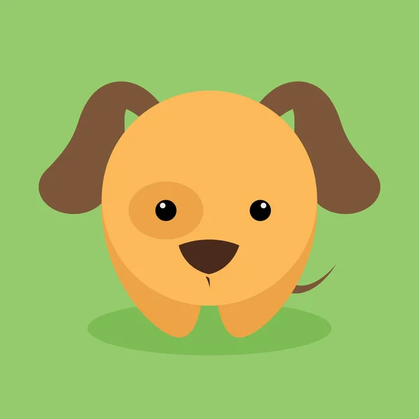 Lindo perro de dibujos animados — Vector de stock