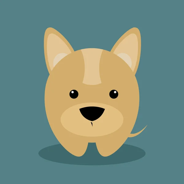 Lindo perro de dibujos animados — Vector de stock