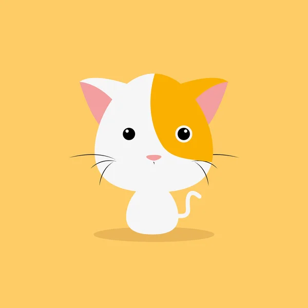 Lindo gato de dibujos animados — Vector de stock