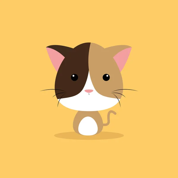 Lindo gato de dibujos animados — Vector de stock