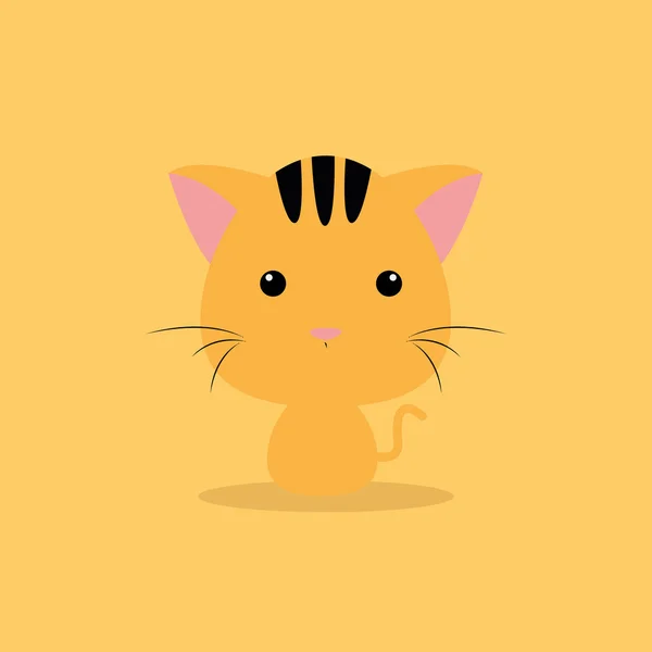 Lindo gato de dibujos animados — Vector de stock