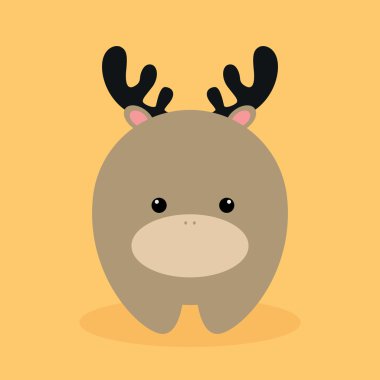 sevimli çizgi geyik