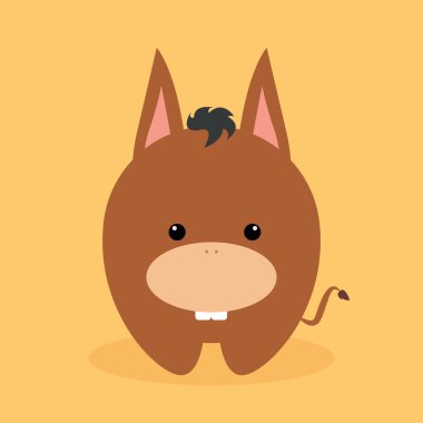 Sevimli çizgi eşek