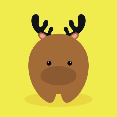 sevimli çizgi geyik