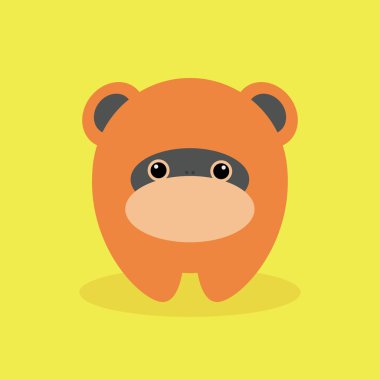 sevimli çizgi maymun