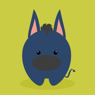 Sevimli çizgi eşek