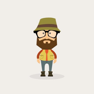 Soyut balıkçı kiti ile