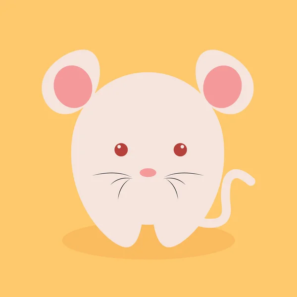 Lindo ratón de dibujos animados — Vector de stock