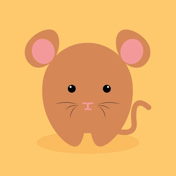 Souris de dessin animé mignon — Image vectorielle