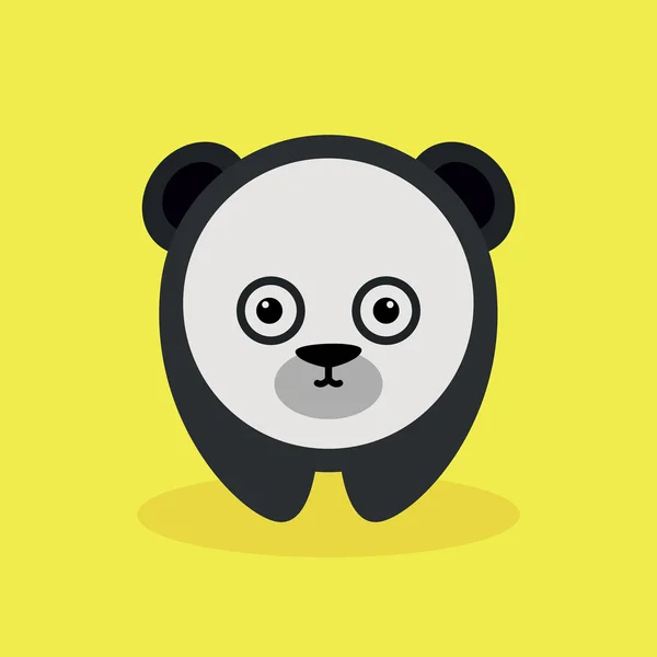 Bonito panda desenhos animados — Vetor de Stock