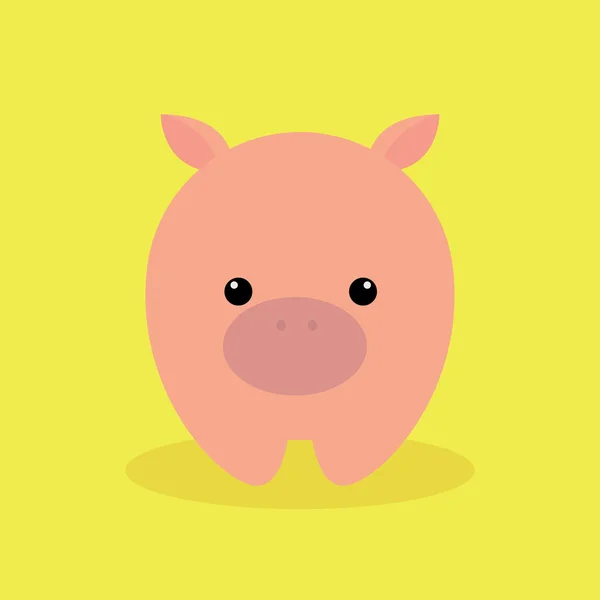Mignon cochon de dessin animé — Image vectorielle