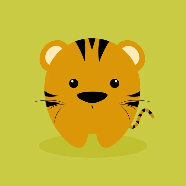 Tigre de dibujos animados lindo — Vector de stock