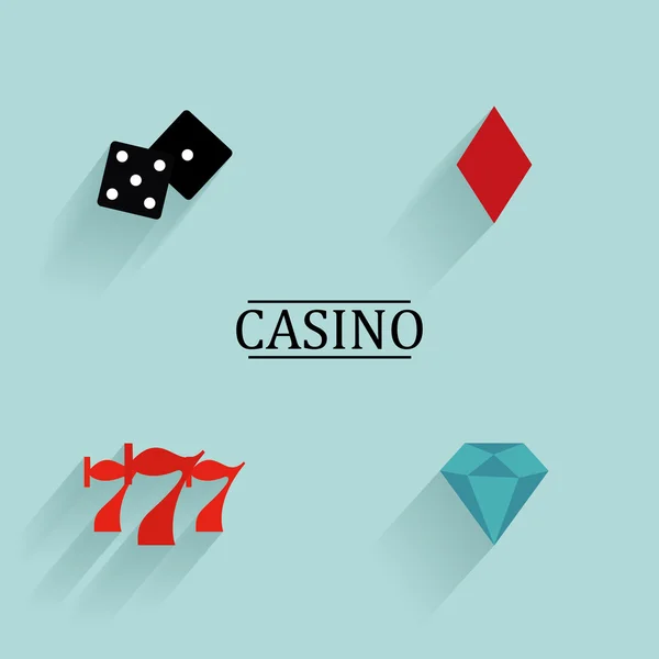 Objetos de casino abstratos — Vetor de Stock