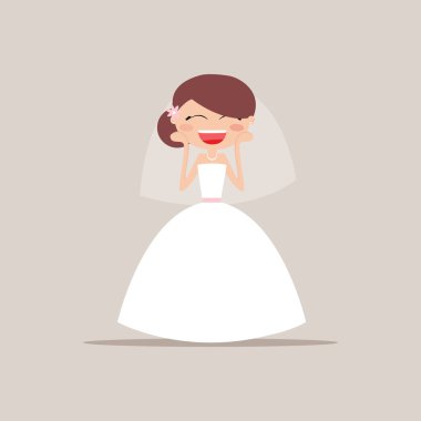 Sevimli gelin ifade yüzler