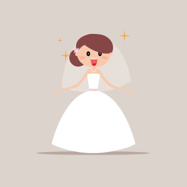 Sevimli gelin ifade yüzler