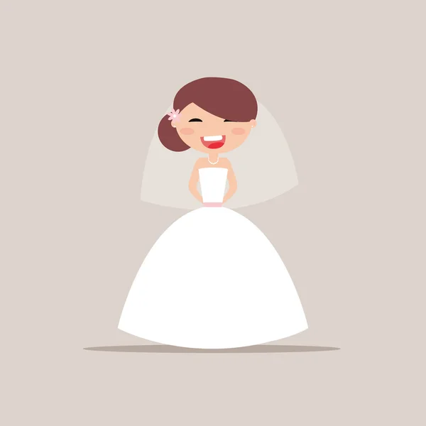 Симпатичные лица невесты — стоковый вектор