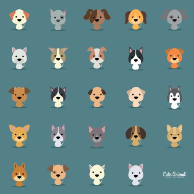 Tatlı çizgi film köpekleri.