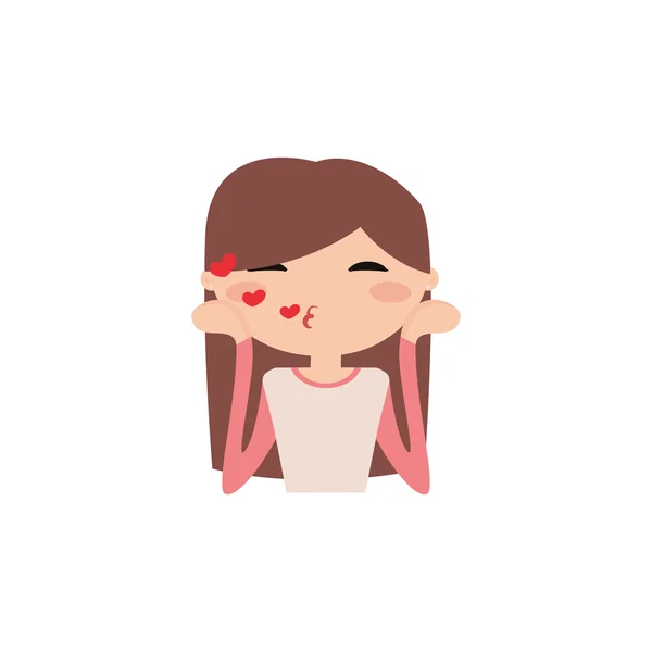 Cara de expresión de chica — Vector de stock