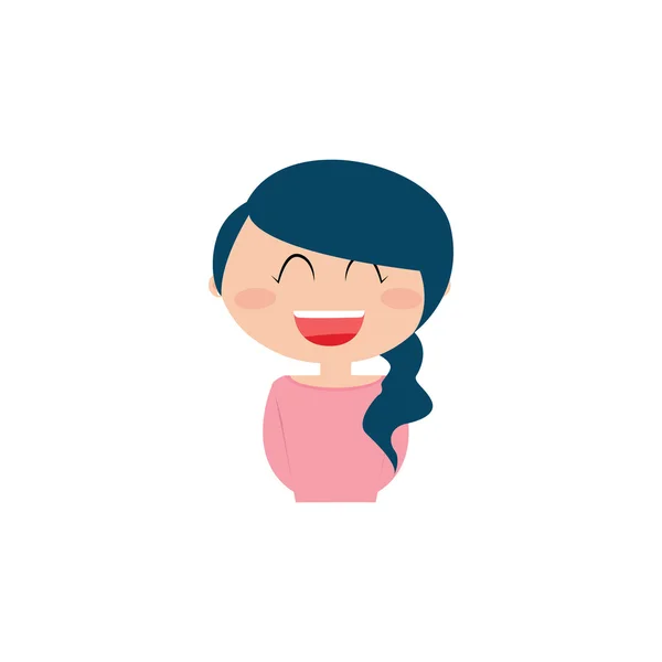 Cara de expresión de chica — Vector de stock