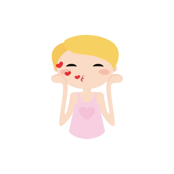 Cara de expresión de chica — Vector de stock