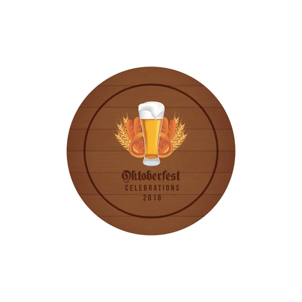 Niedliches Oktoberfest-Label — Stockvektor