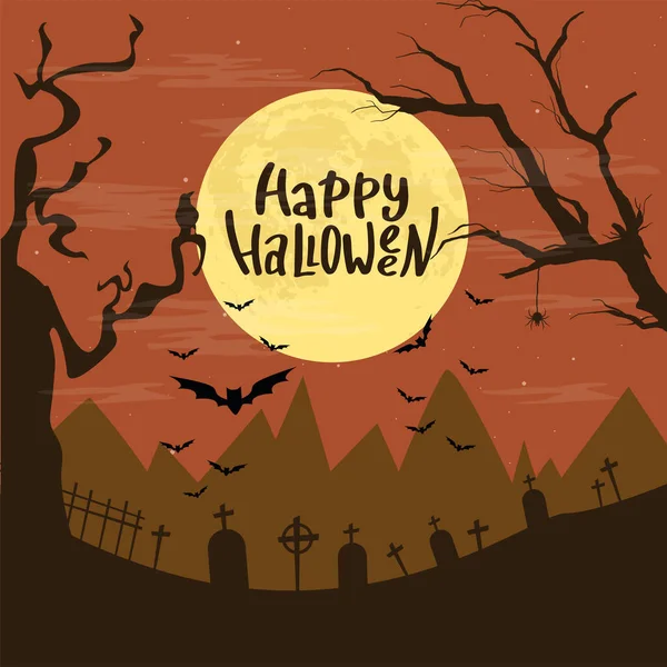 Feliz cartão de Halloween — Vetor de Stock