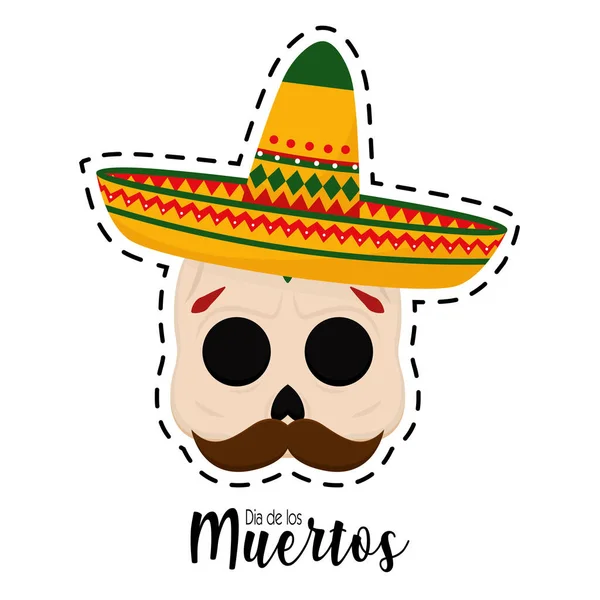 Dia de los muertos sticker — Stockvector