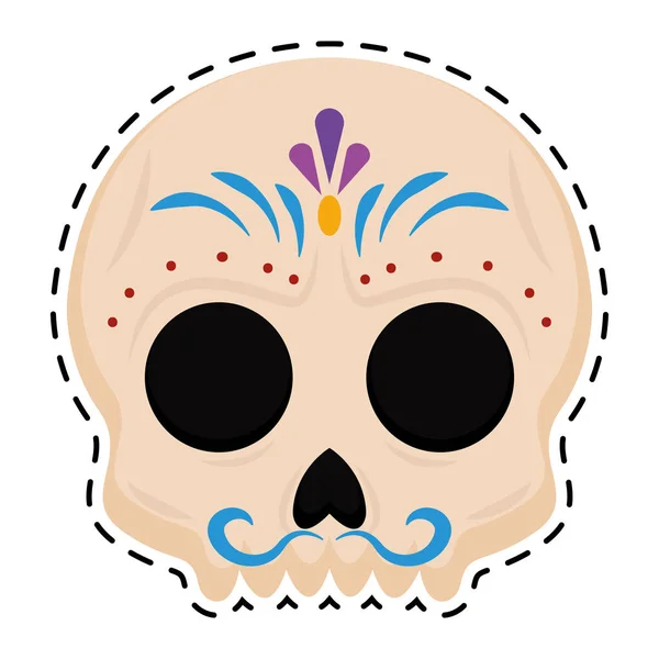 전통적 인 멕시코식 두개골 — 스톡 벡터